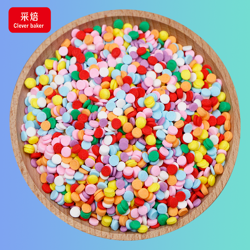Edible sprinkles Edible confetti Little Round piece Spanish sliced sugar cake sprinkles halal sprinkles sugar sprinkles