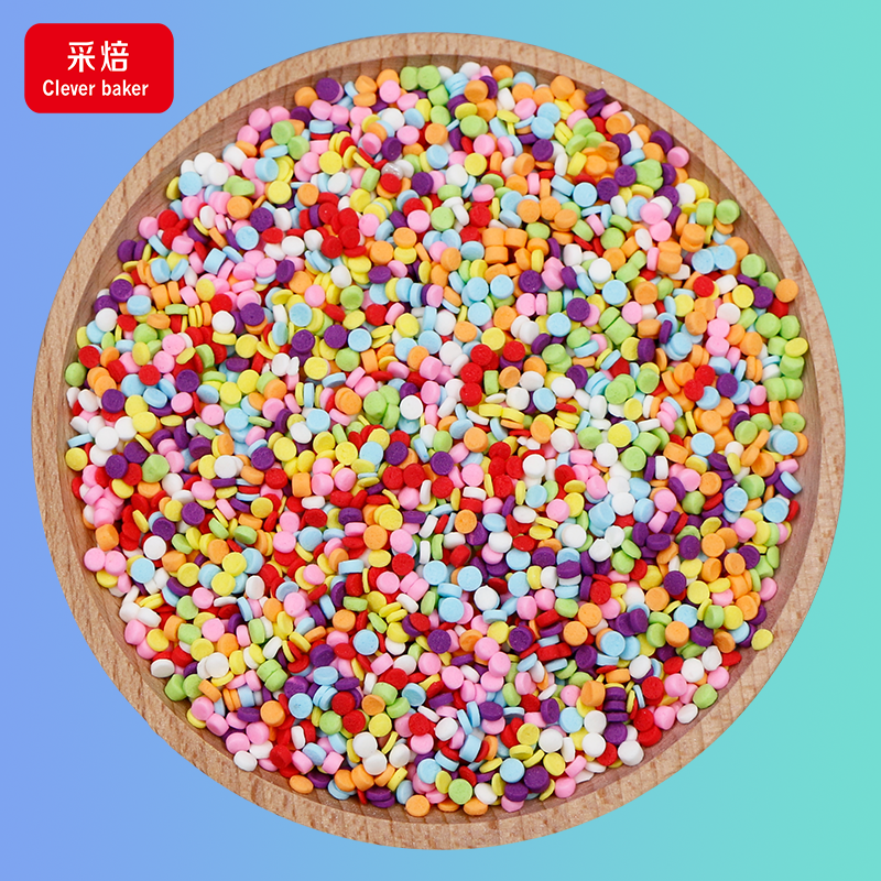 Edible sprinkles Edible confetti Little Round piece Spanish sliced sugar cake sprinkles halal sprinkles sugar sprinkles