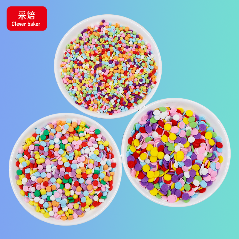 Edible sprinkles Edible confetti Little Round piece Spanish sliced sugar cake sprinkles halal sprinkles sugar sprinkles