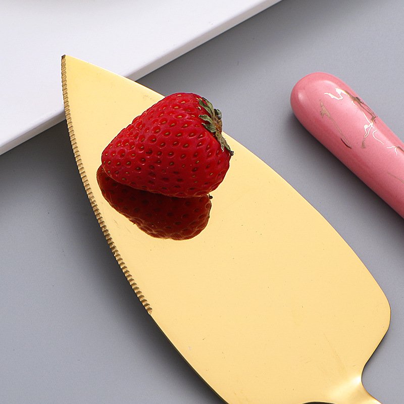 Ceramic Handle Wedding Cake Knife Set Stainless Steel Cake Knife And Server Set Cake Tools
