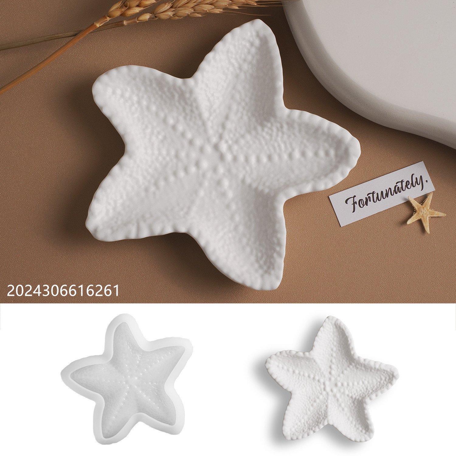 Gypsum starfish irregular tray silicone mold suitable for jewelry storage tray dish wash soap storage box mold home decoration