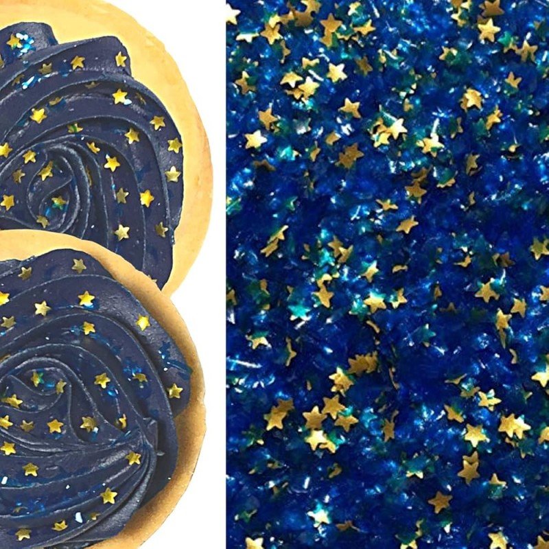 Golden Star Festival Decorations Food Grade Sugar Candy Glitter Edible Shapes Glitter for Cake Decorations