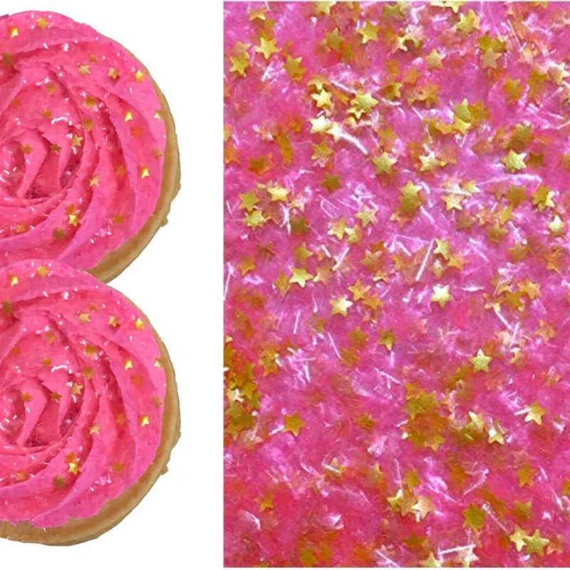 Golden Star Festival Decorations Food Grade Sugar Candy Glitter Edible Shapes Glitter for Cake Decorations