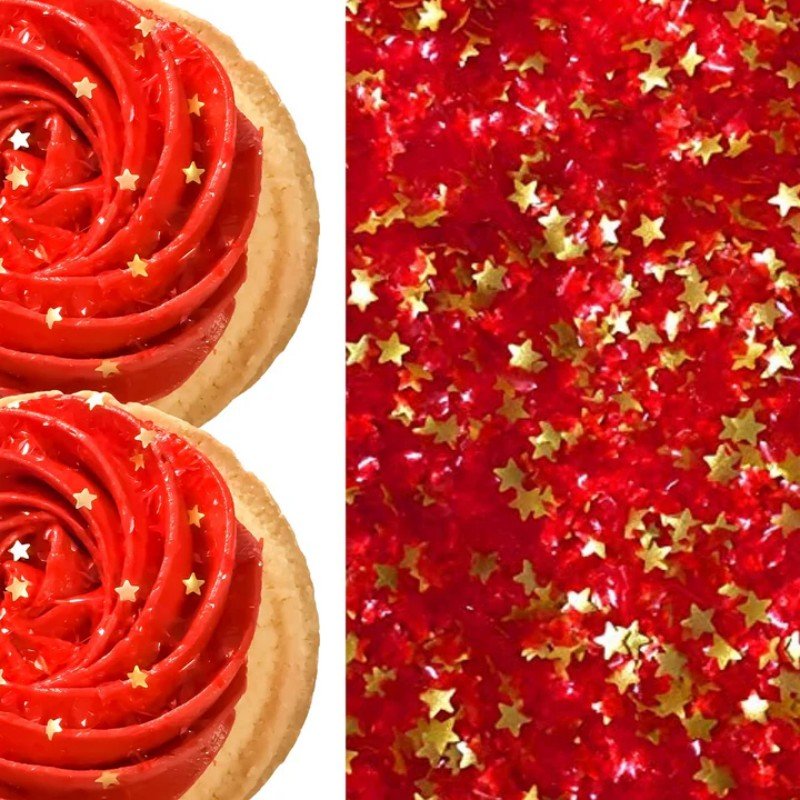 Golden Star Festival Decorations Food Grade Sugar Candy Glitter Edible Shapes Glitter for Cake Decorations