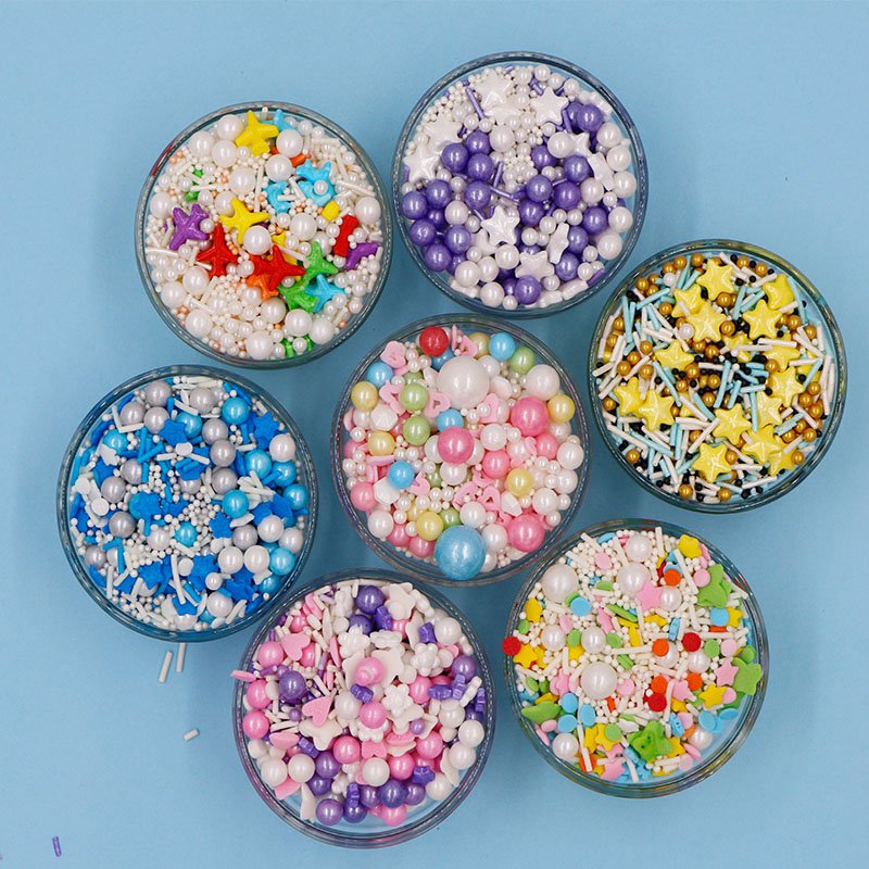 Sugar Cake Bakery Decoration Sweet Sprinkle Candy Mini Pearl Sugar For Cake Factory Supply Food Grade Rainbow Sprinkles for Cake