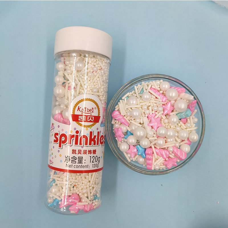Sugar Cake Bakery Decoration Sweet Sprinkle Candy Mini Pearl Sugar For Cake Factory Supply Food Grade Rainbow Sprinkles for Cake
