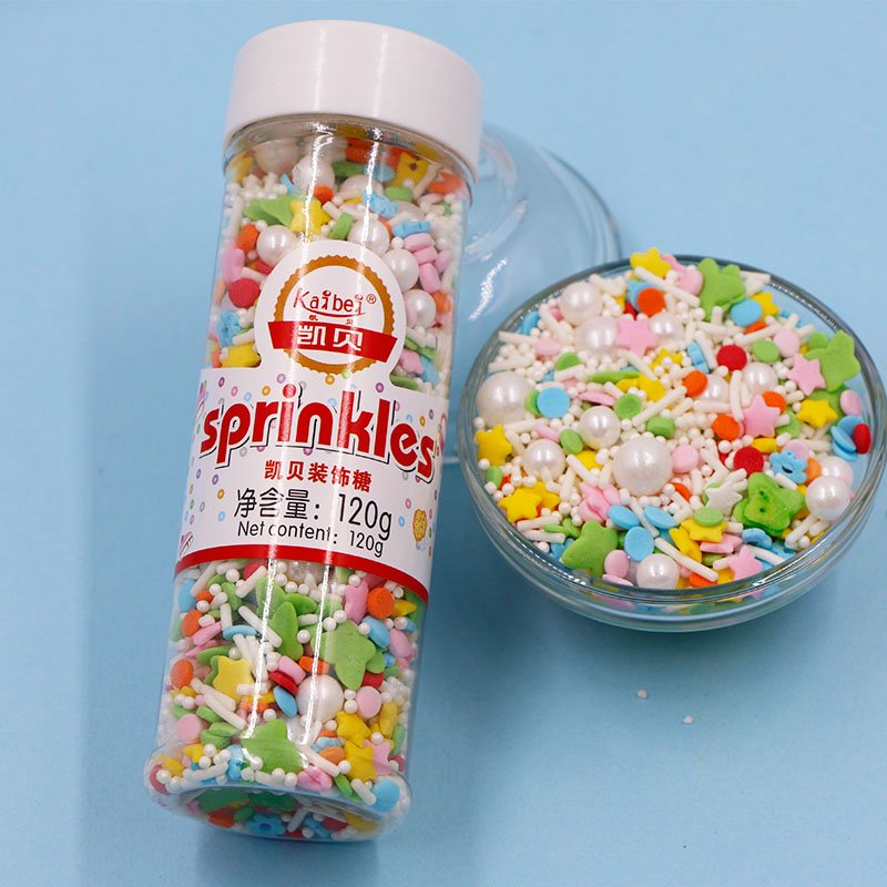 Sugar Cake Bakery Decoration Sweet Sprinkle Candy Mini Pearl Sugar For Cake Factory Supply Food Grade Rainbow Sprinkles for Cake