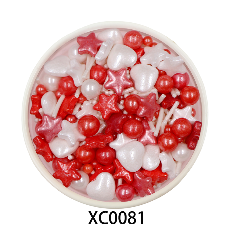 Kaibei Valentine Rainbow Cake Sprinkles Edible Decorations Gold Pearly Sugar Beads Vermicelli Sprinkles for Pastry Decoration