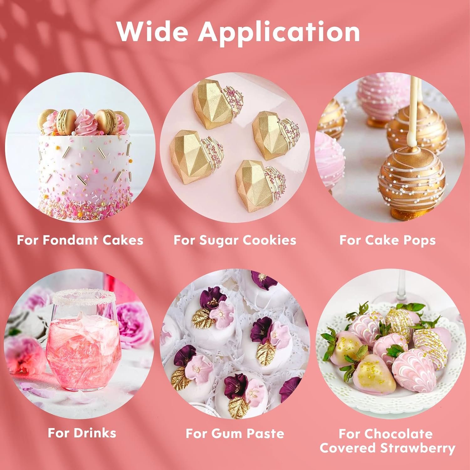 Sinmmer Effect Cake Decor Edible Glitter for Food Decoration