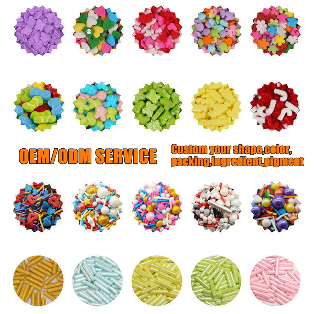 cake sprinkles edible decoration gold sprinkles sugar pearl metallic sugar rod