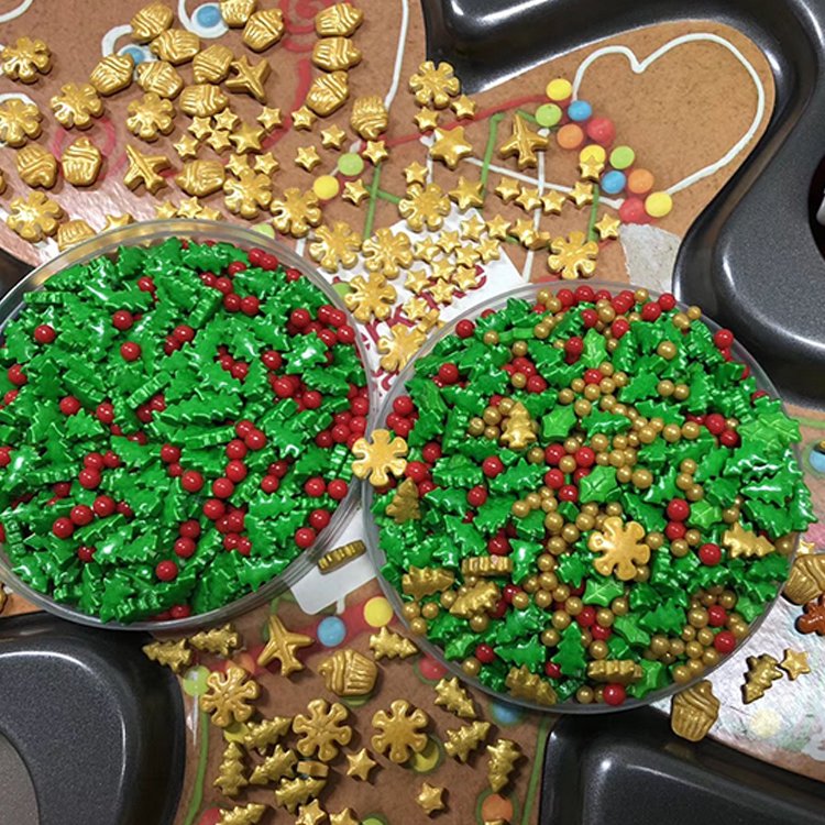 Ice Cream Chocolate Mix Colour Edible Cake Sprinkles For Decorating