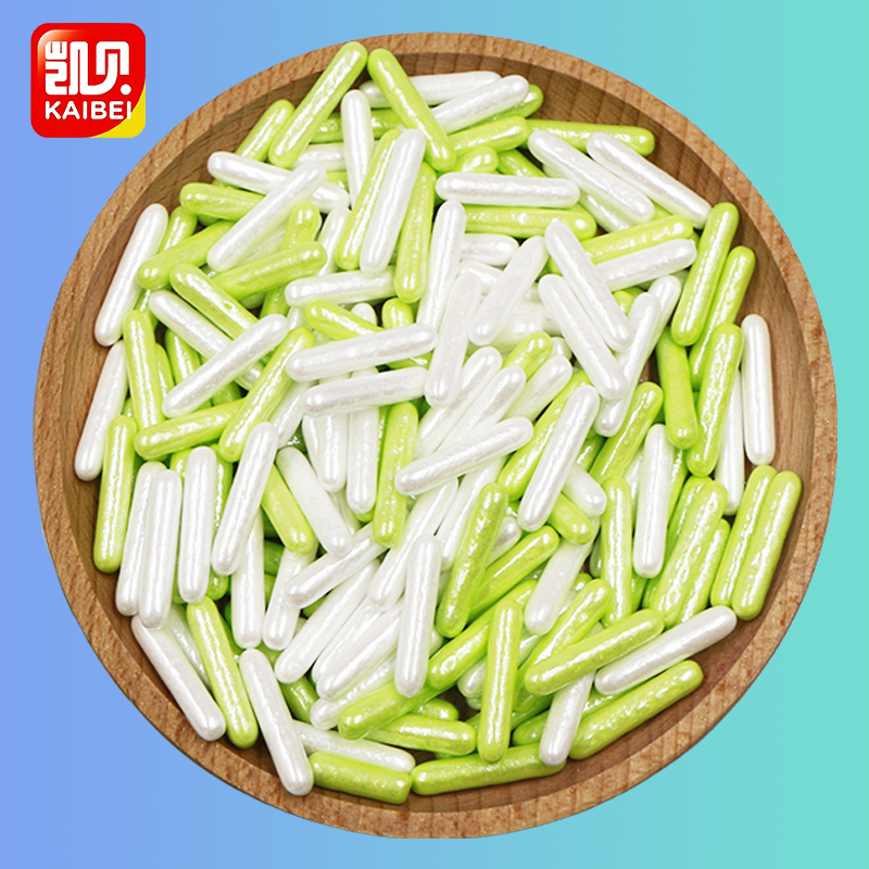 Edible sugar rods hot sale edible sprinkles halal sugar pearl edible stick edible sugar beads mixed color for cake sprinkles
