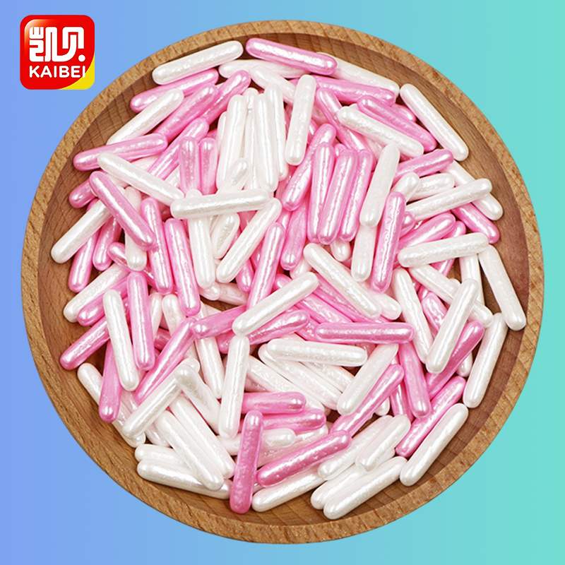 Edible sugar rods hot sale edible sprinkles halal sugar pearl edible stick edible sugar beads mixed color for cake sprinkles