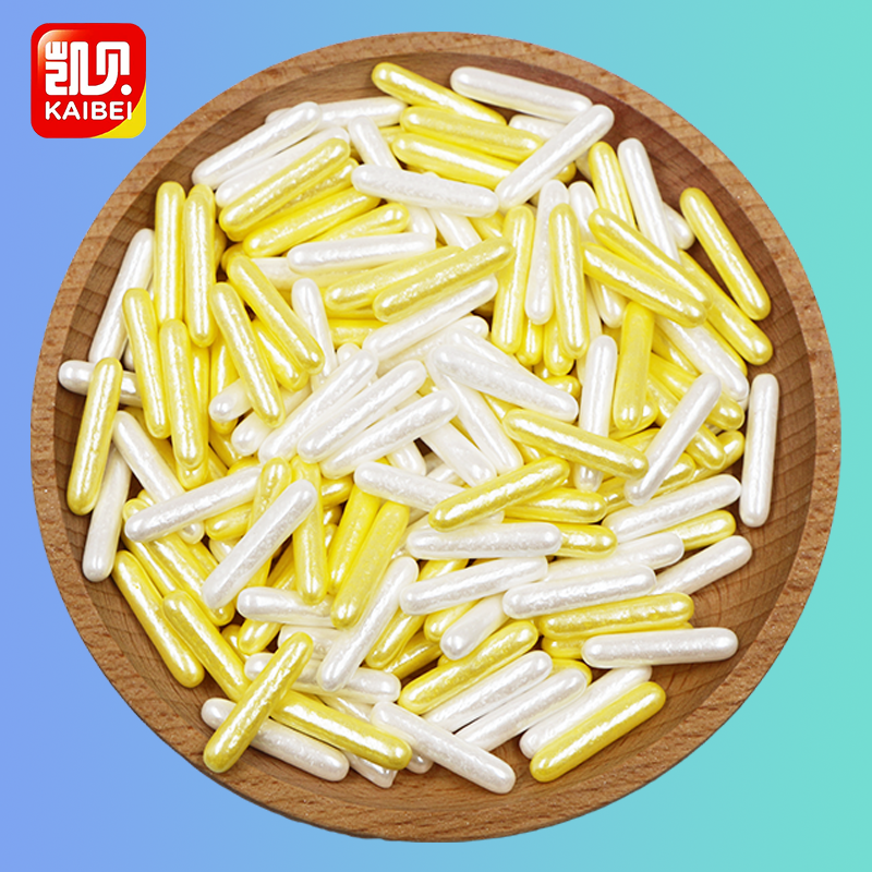 Edible sugar rods hot sale edible sprinkles halal sugar pearl edible stick edible sugar beads mixed color for cake sprinkles