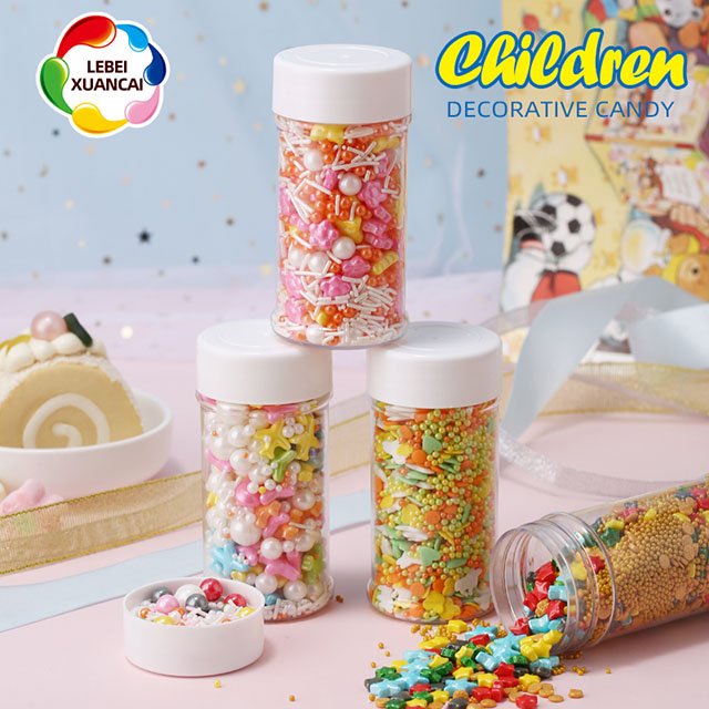 Happy children's day multicolor pearlized nonpareils pearl sugar edible jimmies baking for cake chocolates rainbow sprinkles