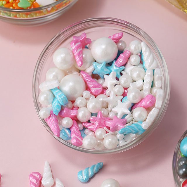 Happy children's day multicolor pearlized nonpareils pearl sugar edible jimmies baking for cake chocolates rainbow sprinkles