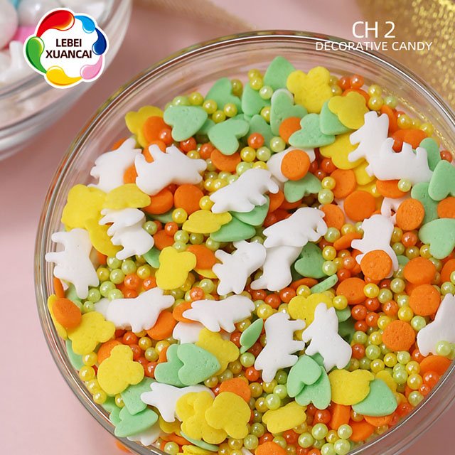 Happy children's day multicolor pearlized nonpareils pearl sugar edible jimmies baking for cake chocolates rainbow sprinkles