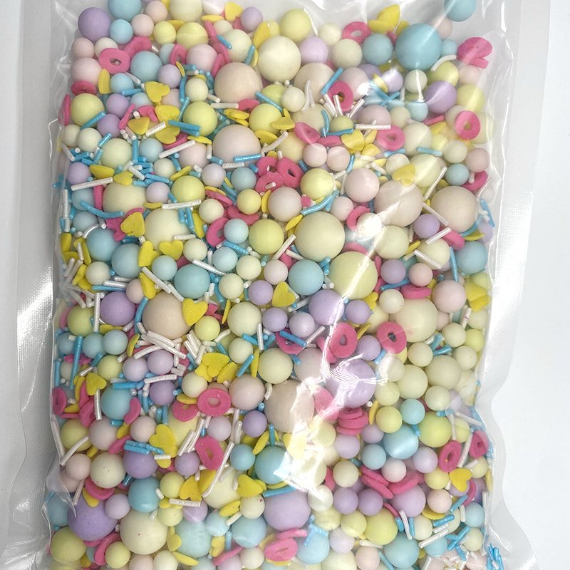 Packaging Chocolate White Edible Sugar Cake Decorations Making Machine Bulk Rainbow Sprinkles Manufacturer