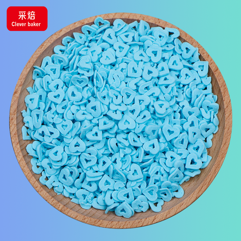 Edible confetti mixed color hollow heart hot sale Edible spanish sliced sprinkles edible sprinkles for bakery decoration