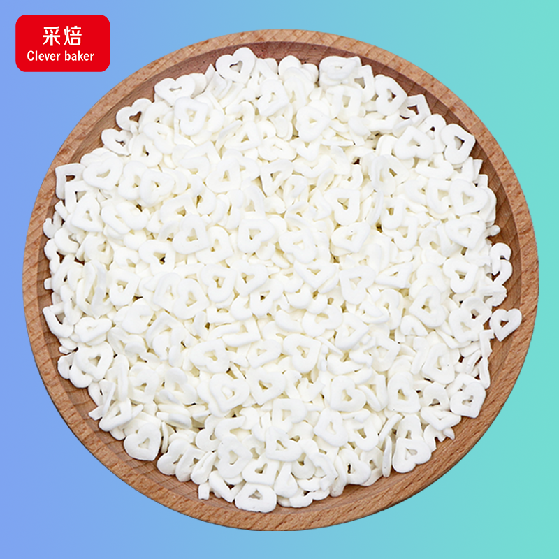 Edible confetti mixed color hollow heart hot sale Edible spanish sliced sprinkles edible sprinkles for bakery decoration