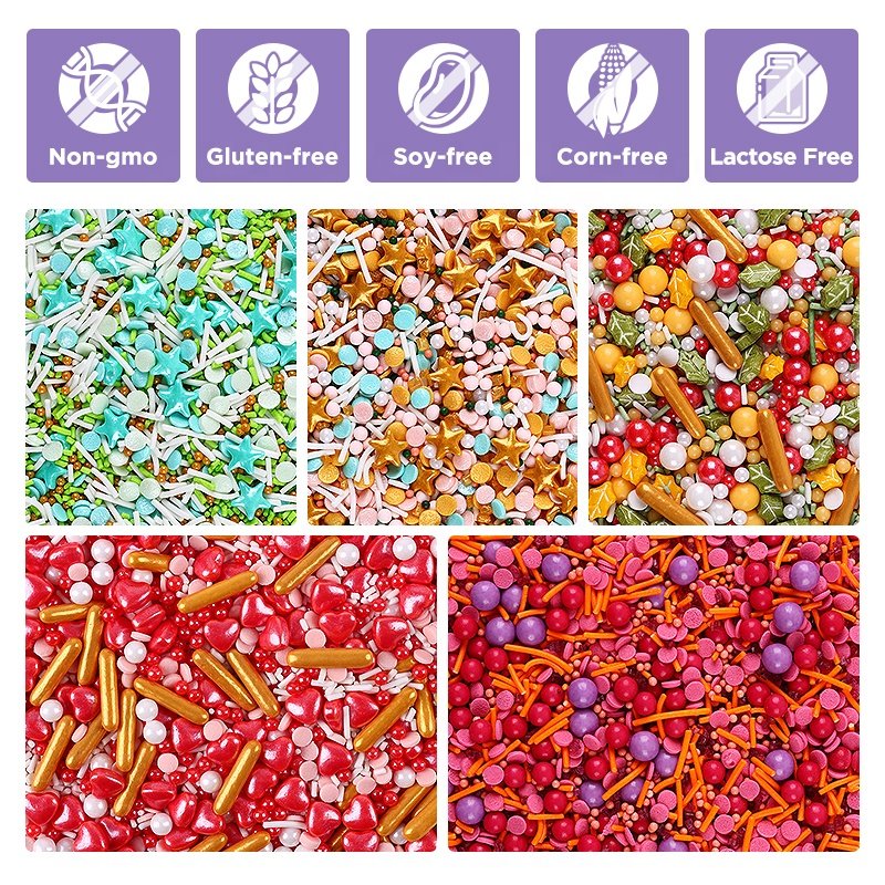 New Arrival Luxurious Gold Cake Candy Matte edible Pearls Bakery Ingredient No E127 E171 Sprinkles For Cupcake Decoration