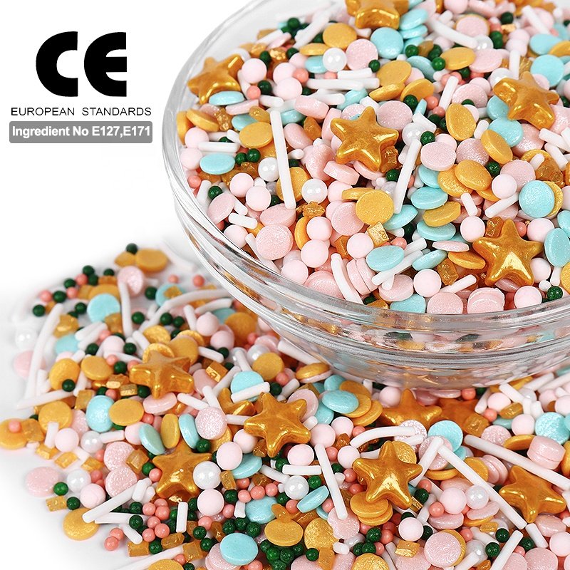 New Arrival Luxurious Gold Cake Candy Matte edible Pearls Bakery Ingredient No E127 E171 Sprinkles For Cupcake Decoration