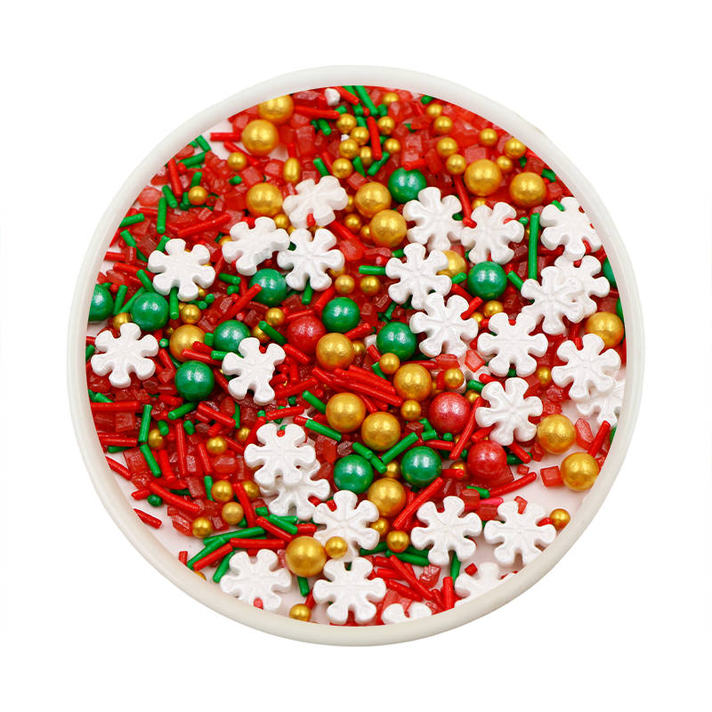 Christmas factory baking ingredients sprinkles cake decorations candy mix shape sprinkles halal candy for cake decoration