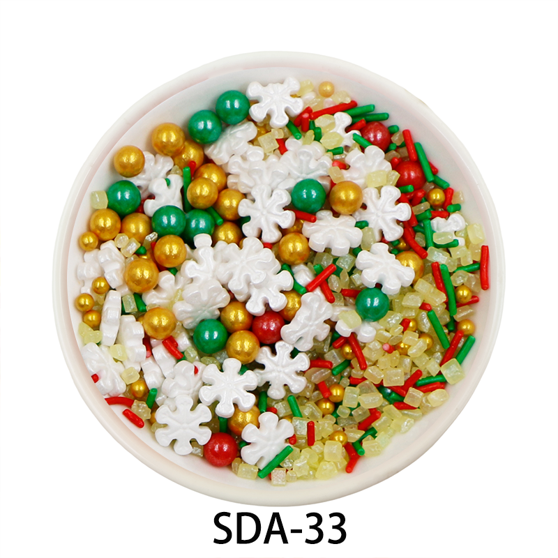 Christmas factory baking ingredients sprinkles cake decorations candy mix shape sprinkles halal candy for cake decoration