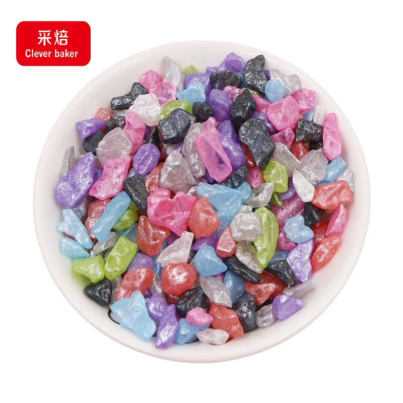 Edible Mixed Color Rock Sugar Crystal Halal Cake Sprinkles and Sanding for Bakery Decorations in Bottle Packaging