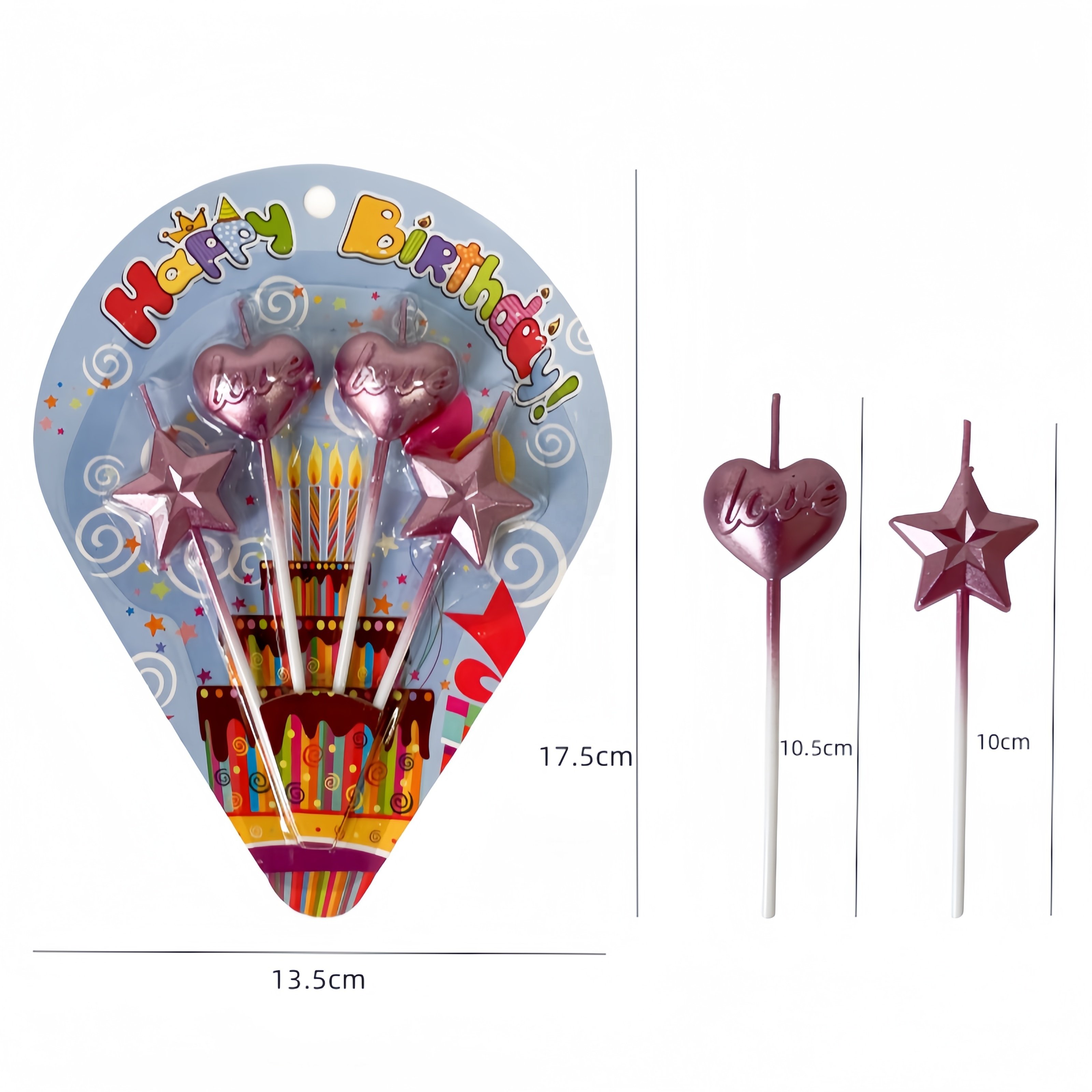 Birthday Candles for Cake Wholesale Wedding Decoration Candles Custom Party Festival Supplies Gold Candle