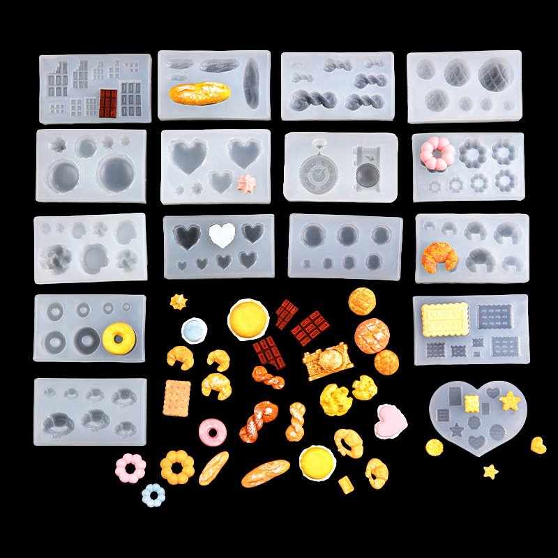 HY Creative Resin Mold Mini Dessert Cookie Chocolate Decorating Molds for Pastry Epoxy Candle Molds