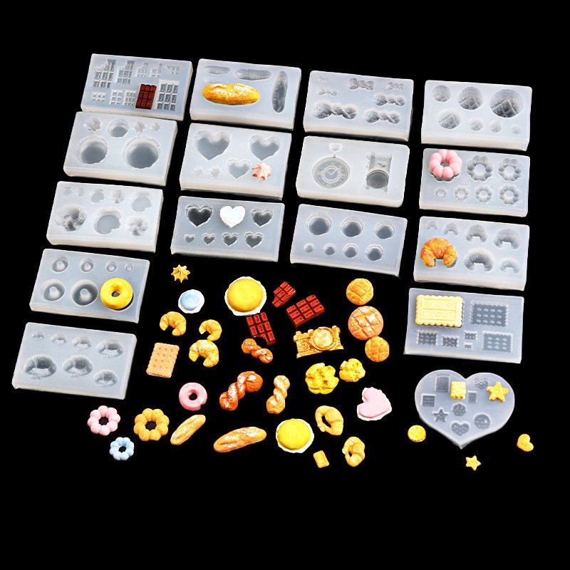 HY Creative Resin Mold Mini Dessert Cookie Chocolate Decorating Molds for Pastry Epoxy Candle Molds