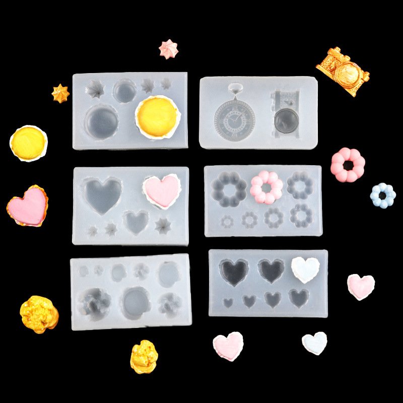 HY Creative Resin Mold Mini Dessert Cookie Chocolate Decorating Molds for Pastry Epoxy Candle Molds