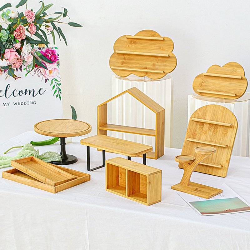 wedding Birthday party bamboo Bread afternoon tea Cupcakes dessert shelf decoration ornaments cake display stand