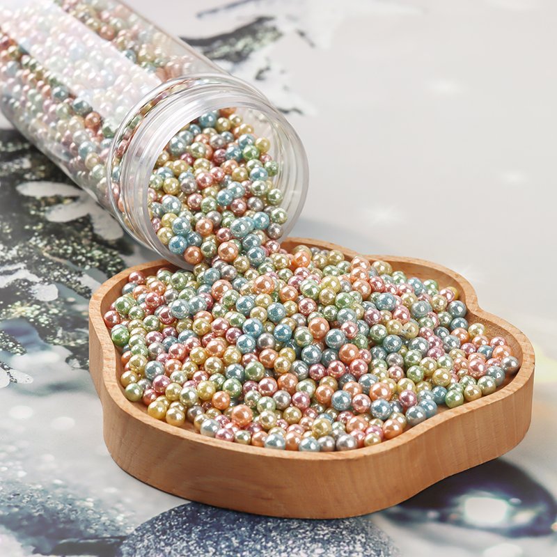 4mm super silver colorful edible sugar beads wholesale price good quality baking ingredients sprinkles candy for cake decoration