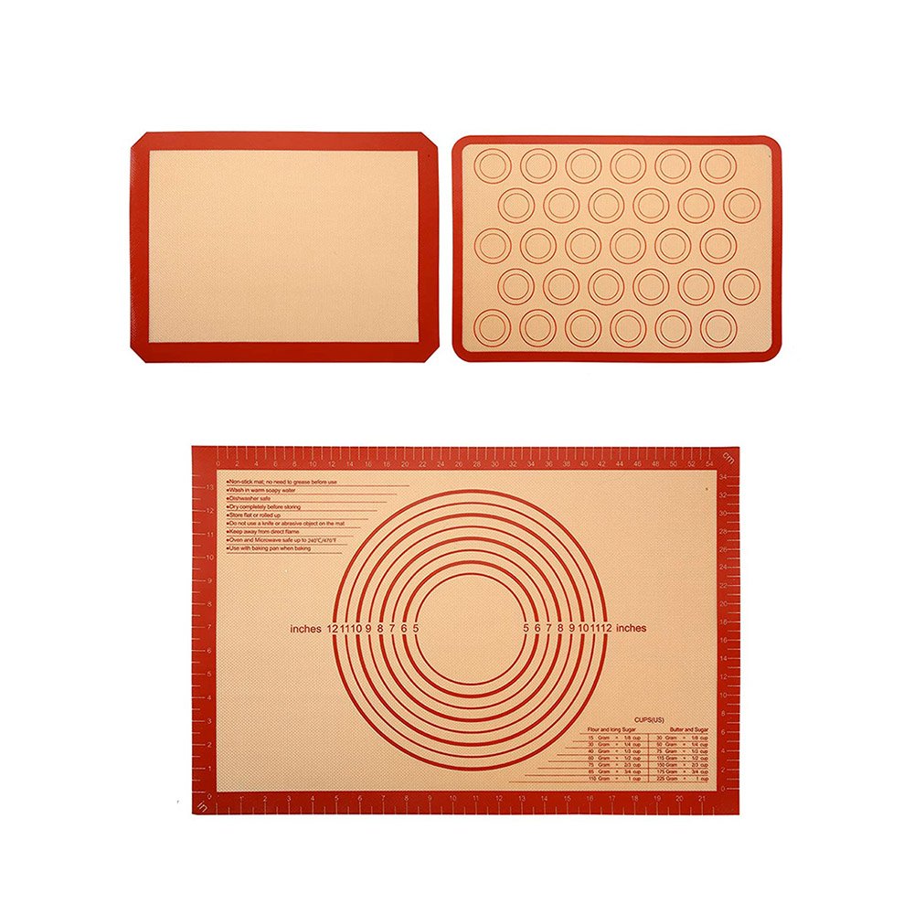 BPA Free Silicone Baking Mat Heat Resistant Cookie Mats Non-Stick Macaron Liner Sheets Food Grade Silicon Pastry Mat