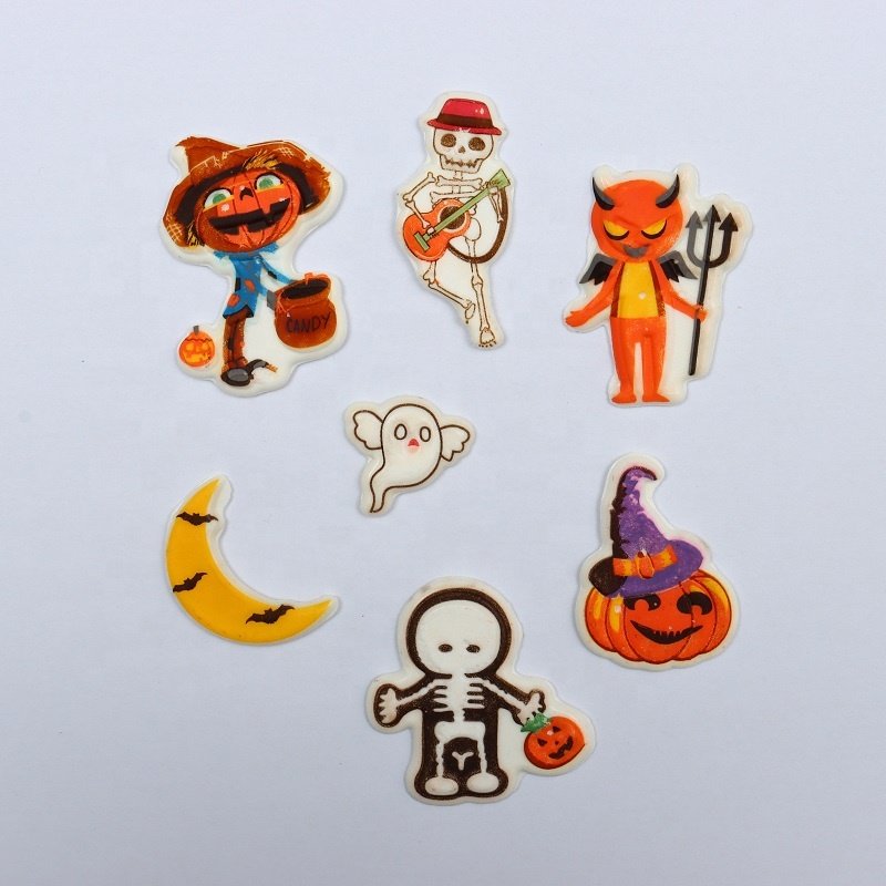 Lovebakery Cute Halloween Pattern Icing Decorations Baking Cake ingredients Edible Sugar Toppers For Dessert Decorations
