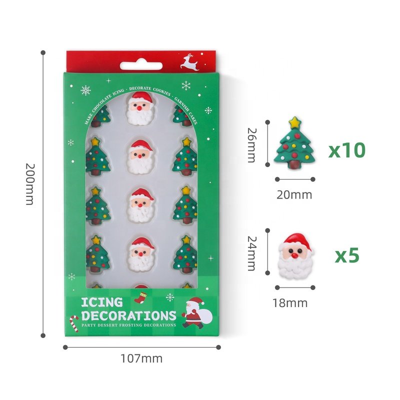 2022 Hotselling Edible Santa Claus shape candy biscuit cake decoration sprinkles For Baking