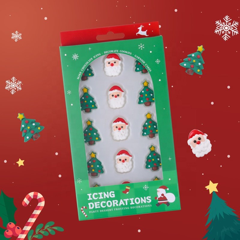 2022 Hotselling Edible Santa Claus shape candy biscuit cake decoration sprinkles For Baking