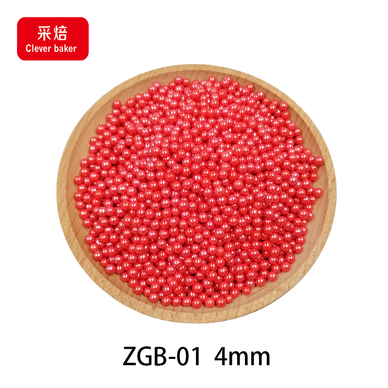 4mm 100g Mixed Colorful Edible Sprinkles Sugar Beads Pearl for Bakery Halal Cake Decorations Packaged in Bottle or Bag