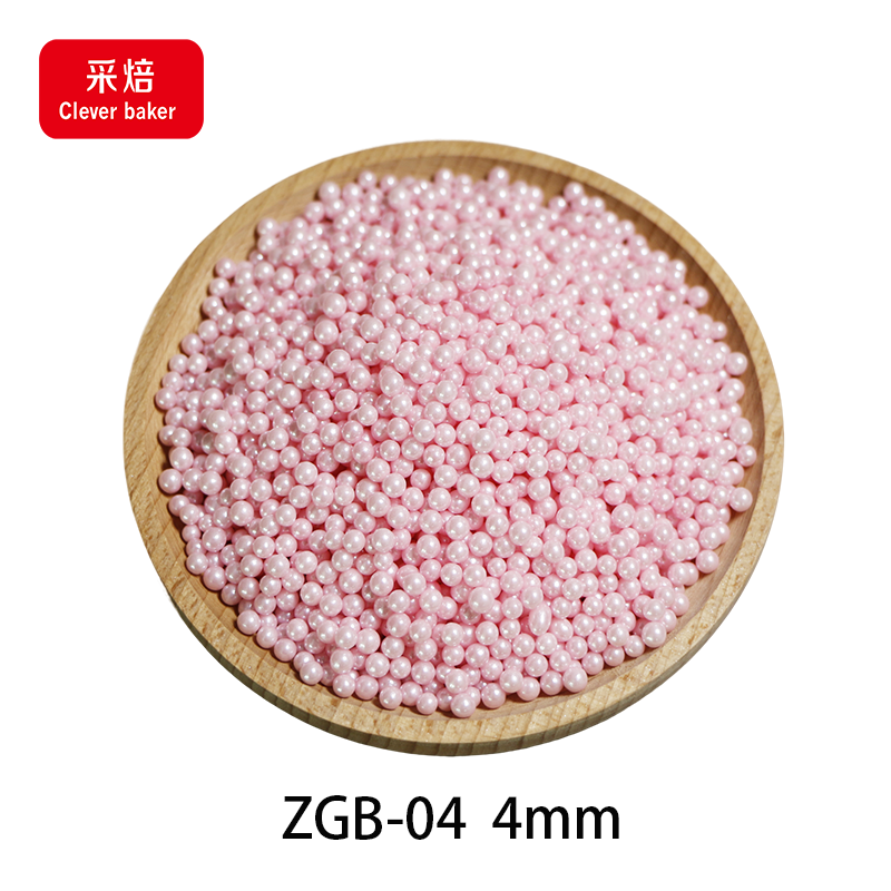 4mm 100g Mixed Colorful Edible Sprinkles Sugar Beads Pearl for Bakery Halal Cake Decorations Packaged in Bottle or Bag