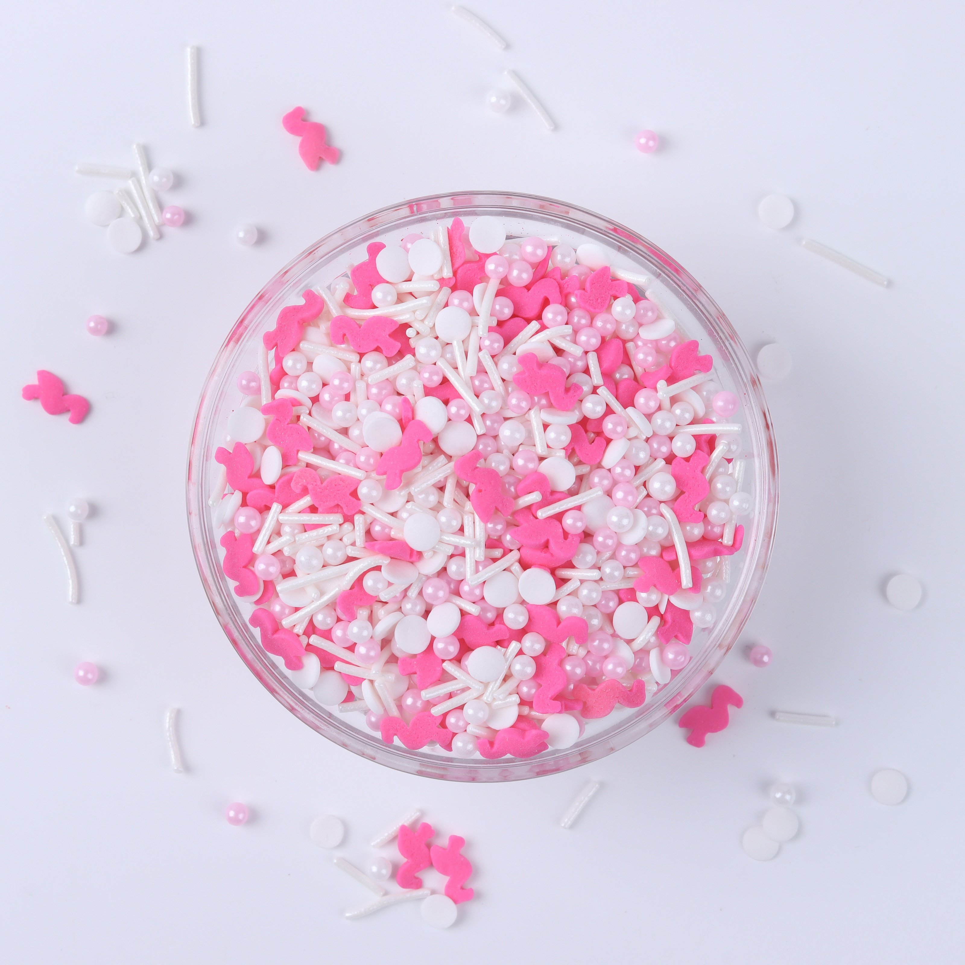 Lovebakery Valentine Cake Decoration Pink Sugar Pearls Cake Sugar Sprinkles Heart Confetti Edible Sprinkles to Pastry Decoration