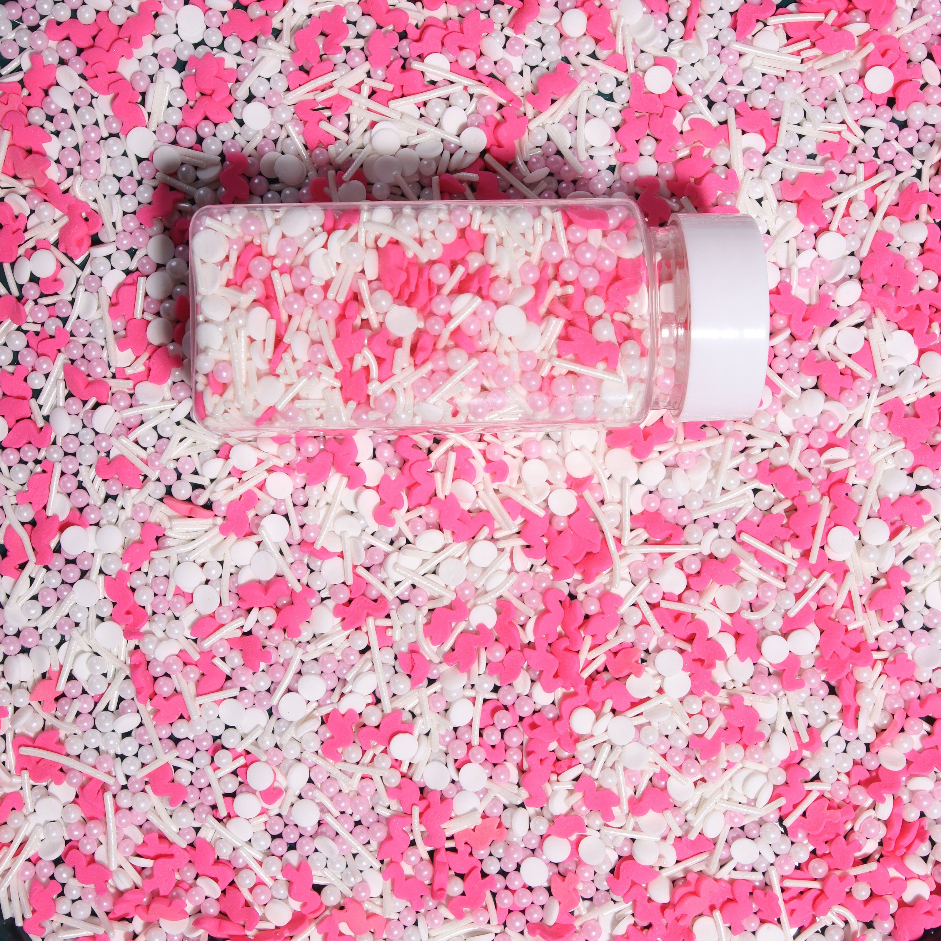 Lovebakery Valentine Cake Decoration Pink Sugar Pearls Cake Sugar Sprinkles Heart Confetti Edible Sprinkles to Pastry Decoration