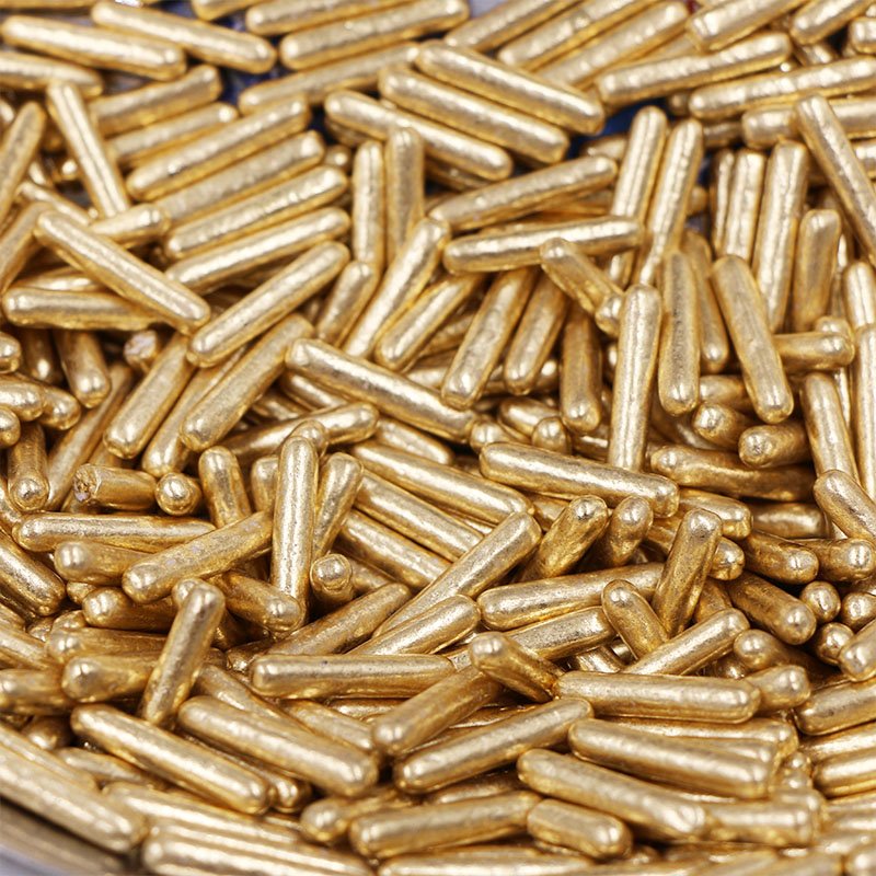 Gold Metallic Gold Chocolate Sugar Cake Decoration High Quality High Mix Candy Production Crafts Sprinkles Extruder