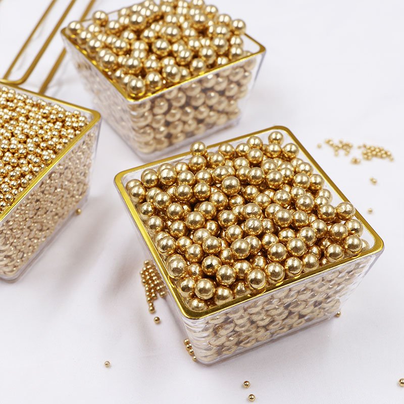Gold Metallic Gold Chocolate Sugar Cake Decoration High Quality High Mix Candy Production Crafts Sprinkles Extruder