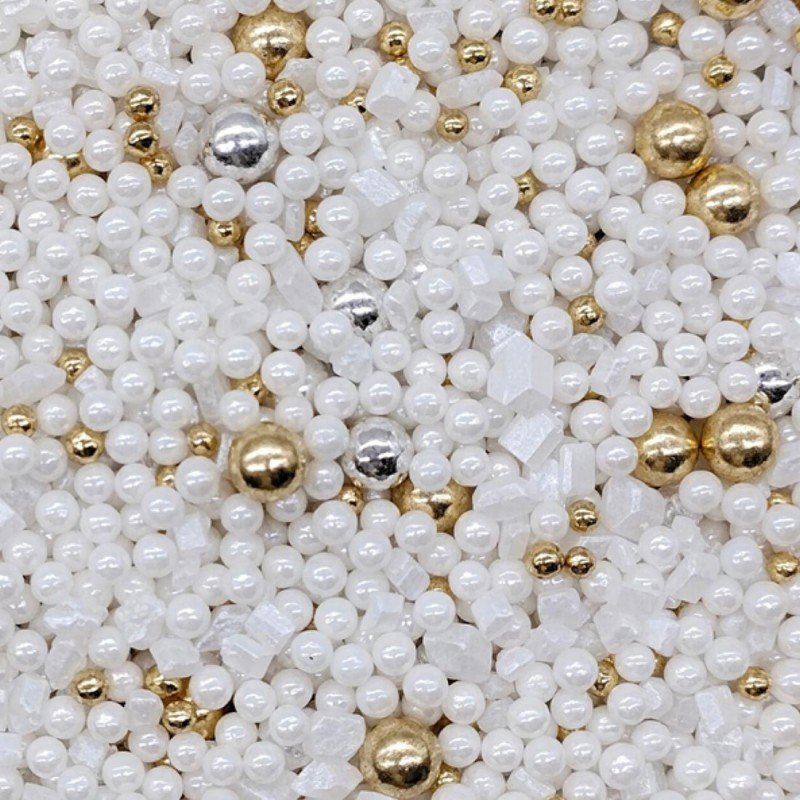 Hot Sale Edible Metallic Sprinkles Solid Sugar Beads for Cake Decoration Halal Certified Packaged in Bottle or Bag