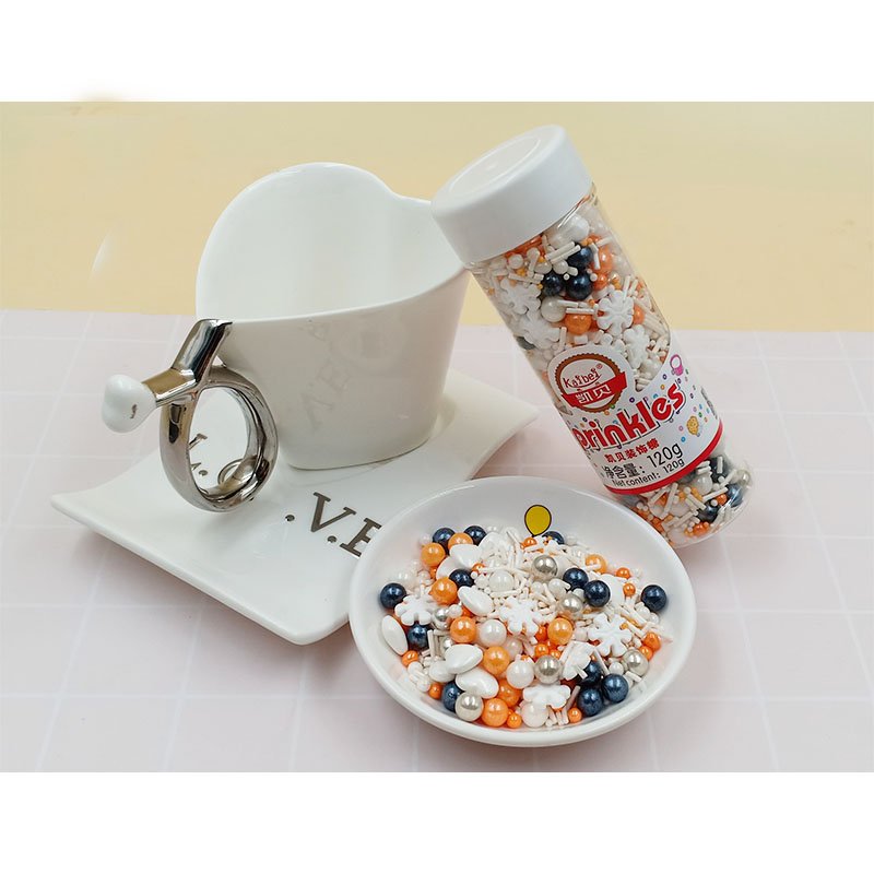 Hot Sale Edible Metallic Sprinkles Solid Sugar Beads for Cake Decoration Halal Certified Packaged in Bottle or Bag