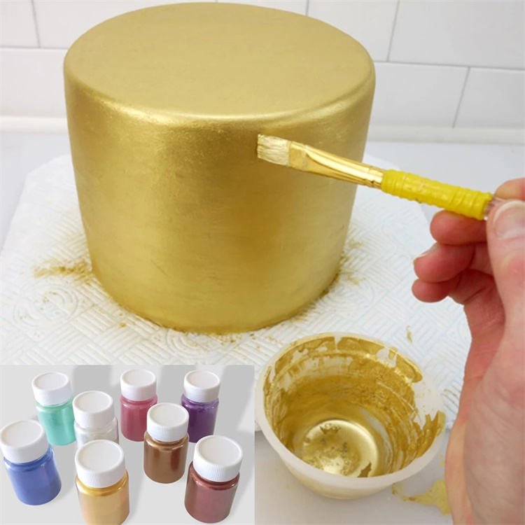 Wholesale Bulk Black Velvet Food Grade Glitter Seasoning White and Gold 24k Edible Gold Luster Dust for Cake Decoration Bags