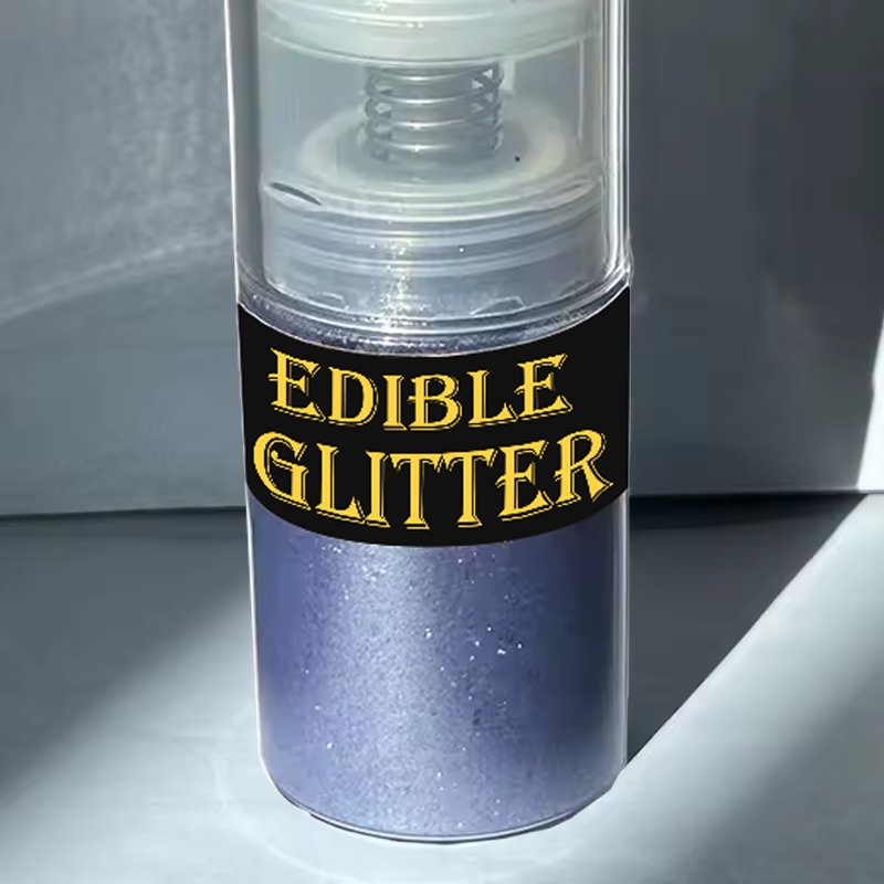 Food Grade Edible Shiny Glitter Spray Food Coloring Sparkling Dust Push Pump For Cake