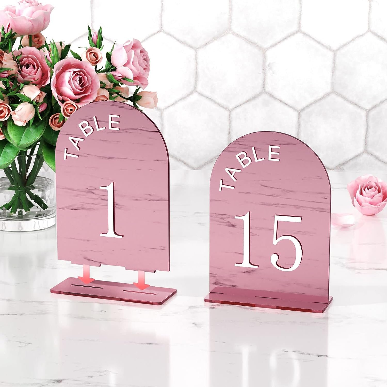 wholesale Wedding Arch Clear Acrylic Place Decorations Table Centerpieces Signs Table Number Cards for wedding